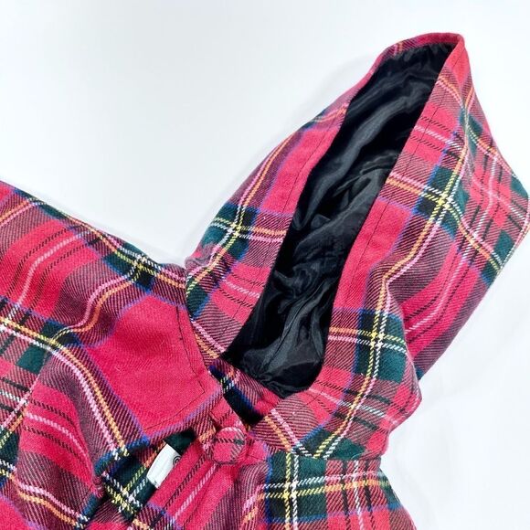 Irish O’Neil of Dublin plaid wool holiday winter cape S - Picture 6 of 7